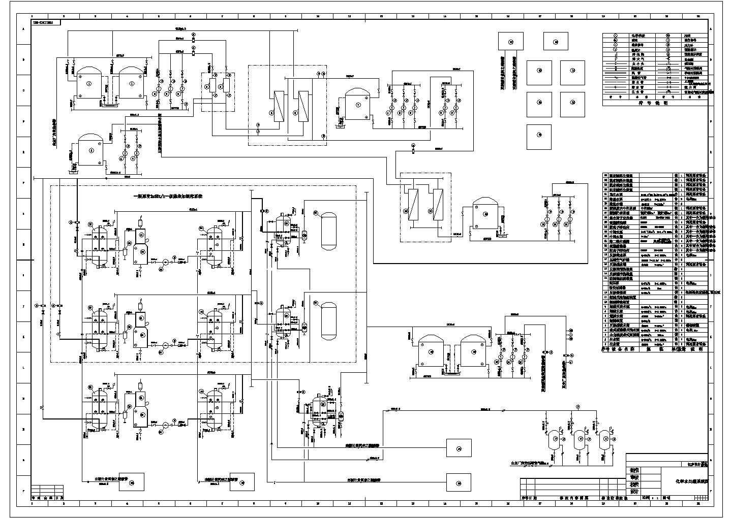 某电厂反渗透及离子交换系统图CAD大样设计图