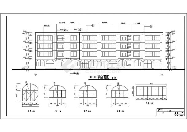 某经济开发区三层办公楼建筑全套设计方案CAD图纸-图二