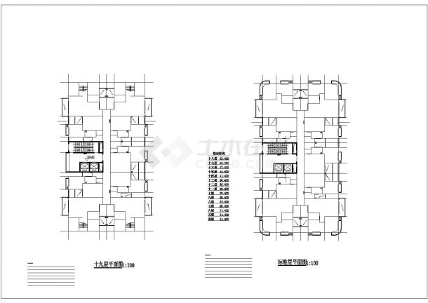 某高层商务住宅建筑方案设计CAD图纸-图一