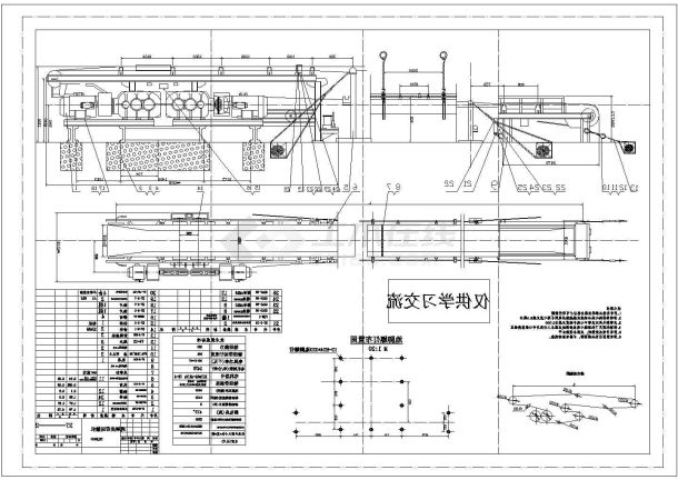 某绳架皮带运输机装配图CAD构造全套节点图-图一