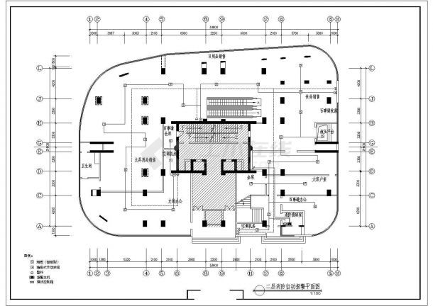 某邮局消防自动报警CAD电气设计完整平面图-图一