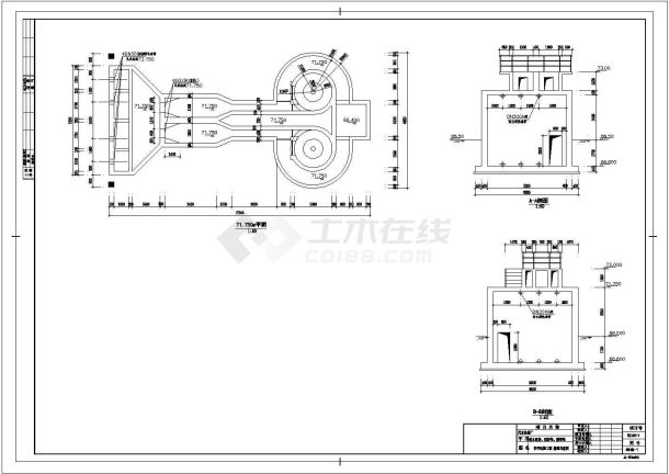 [浙江]污水处理厂及配套管网工程进水泵房CAD给排水构造设计图-图二