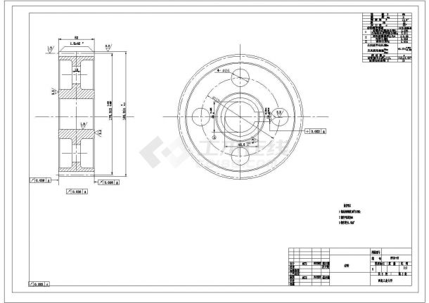 某齿轮CAD施工详细完整设计图-图一