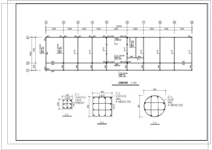 某3层公司办公楼建筑施工CAD图纸_图1