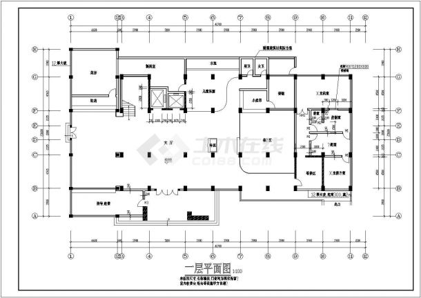 某市十一层宾馆全套建筑方案图纸-图二