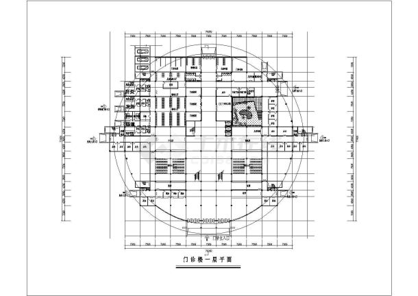 某市十二层医院建筑方案设计CAD图-图二