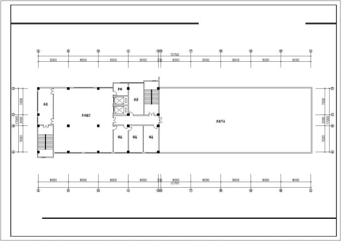 某市四层精神病院门诊楼建筑CAD图纸_图1