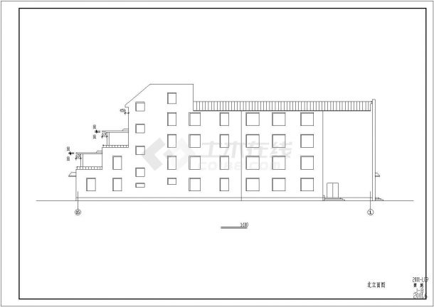 某市四层养老院全套建筑方案设计施工图-图一
