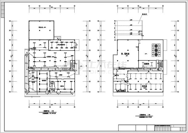 北京某酒店1970平米2层框架结构设备管理房电气系统设计CAD图纸-图二