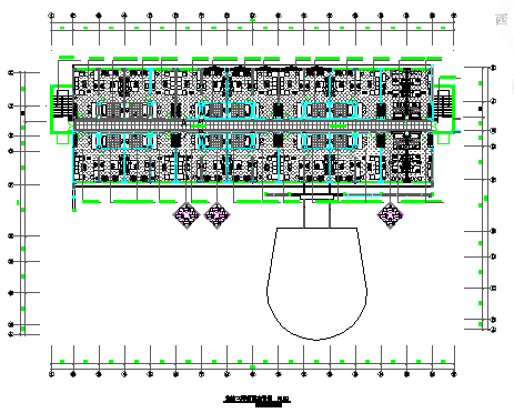 某宾馆装修施工图宾馆CAD设计3层平面图