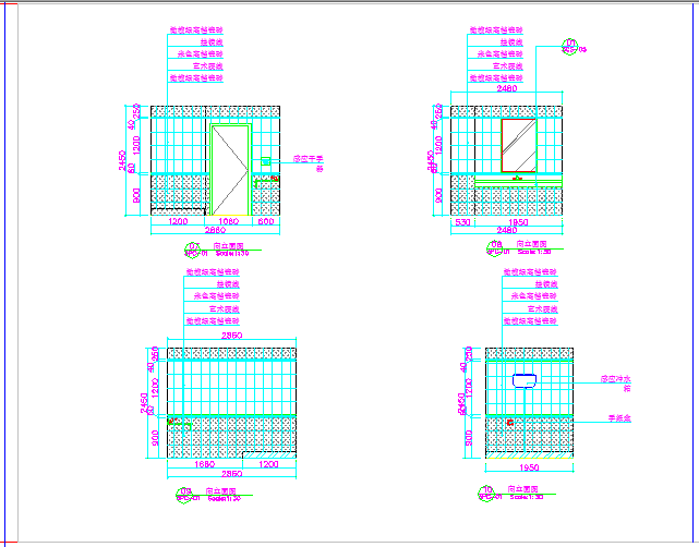 某大酒店全套图平面CAD设计构造3层湿区_图1