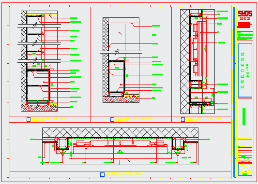 某美容医院施工5~8层节点CAD设计构造大样_图1