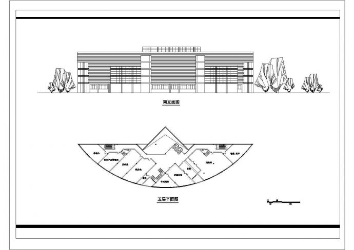 某市政与环境工程学院新校区CAD建设工程方案办公楼_图1