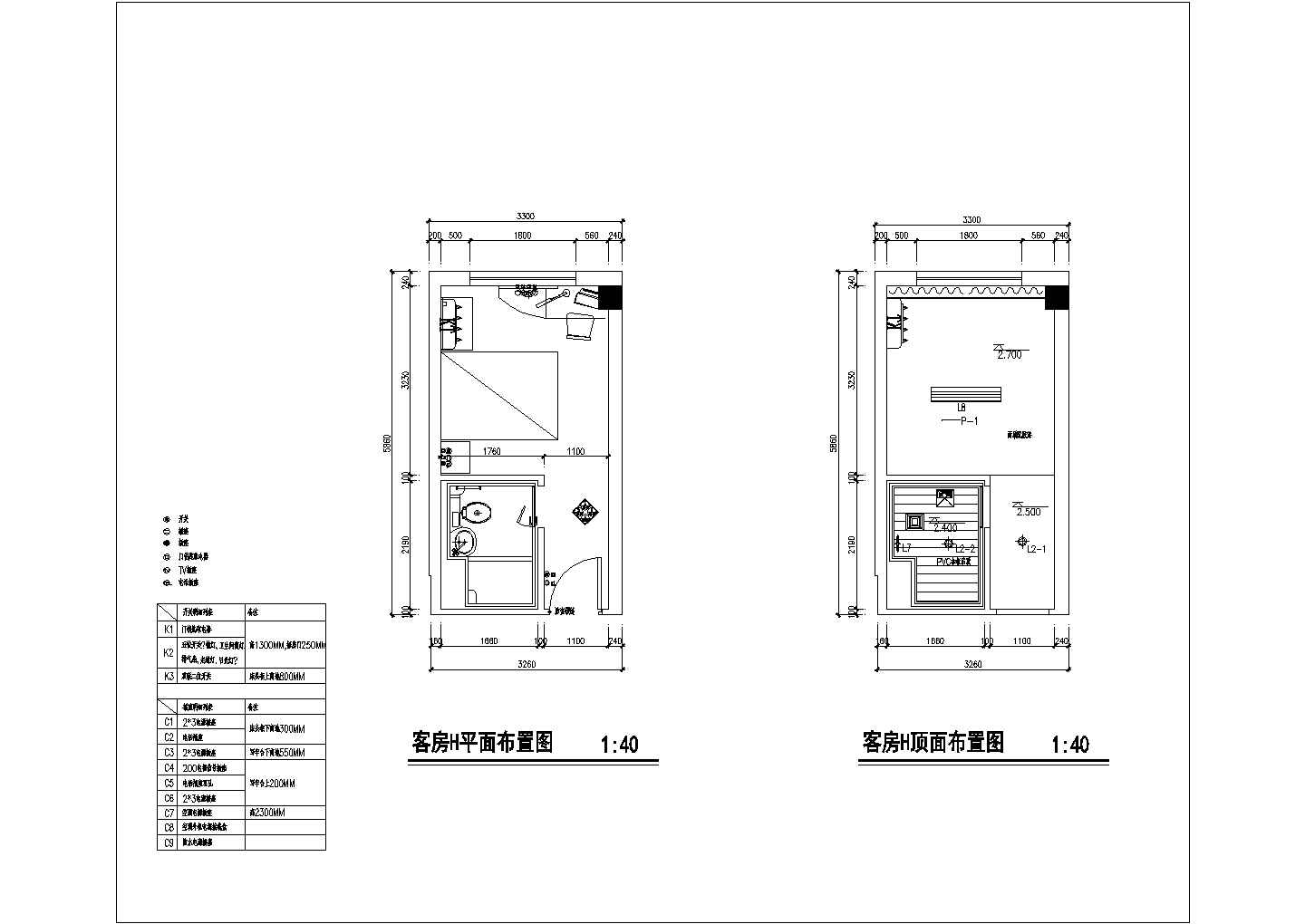 某宾馆装饰改造工程客房CAD构造节点设计大样图