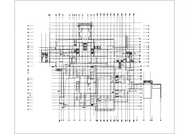 某洲际温泉度假酒店CAD详细完整构造设计图-图一