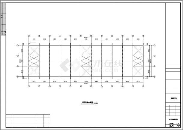 漳州市某大型铝合金材料制造厂钢结构厂房建筑设计CAD图纸（66米跨度）-图一