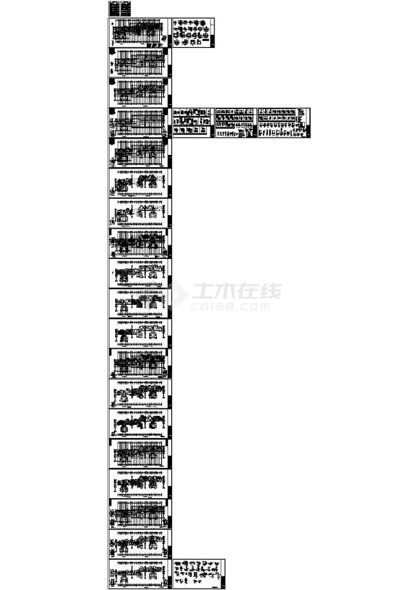 框架剪力墙结构住宅结构施工图（11层桩基础）CAD-图一