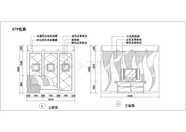 某经济开发区商业ktv建筑全套设计方案CAD图纸-图二