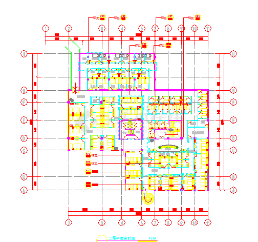 某大型浴场设计CAD详细完整施工平面索引-图一
