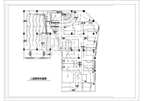 某休闲洗浴中心图纸电器CAD设计完整平面图-图一