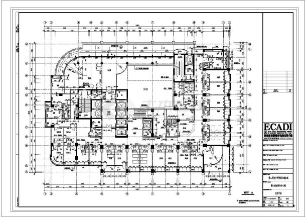 某医院施工图四层平面CAD大样节点图纸-图一