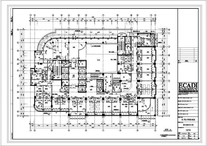某医院施工图四层平面CAD大样节点图纸_图1
