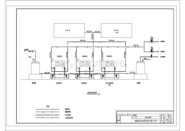 [湖北]污水处理厂水处理工艺设计加药间及加氯间CAD给排水设计图纸-图二
