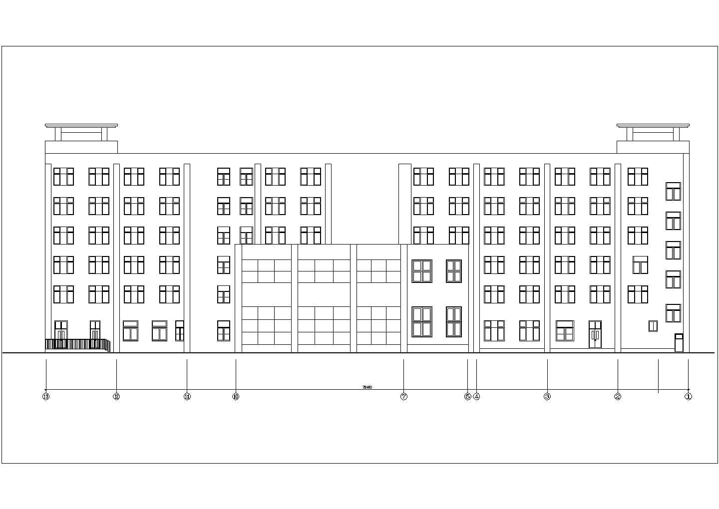 某经济开发区宾馆商住综合楼建筑全套设计方案CAD图纸