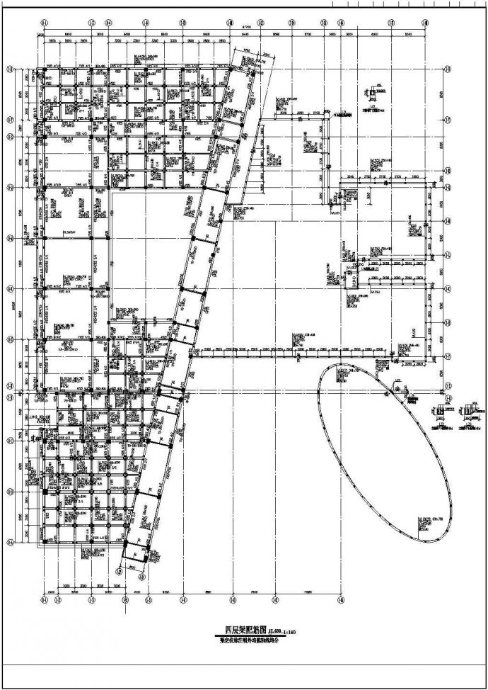 贵阳市某实验中学4层框架结构教学楼全套结构设计CAD图纸_图1