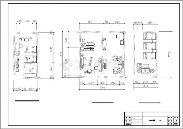 上海某临街4380平米五层框架结构商务连锁酒店建筑设计CAD图纸-图一