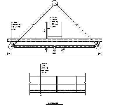 某马道平面构件节点构造大样设计cad图纸-图一