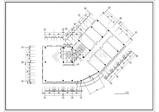某经济开发区高级酒店建筑设计方案CAD图纸-图二