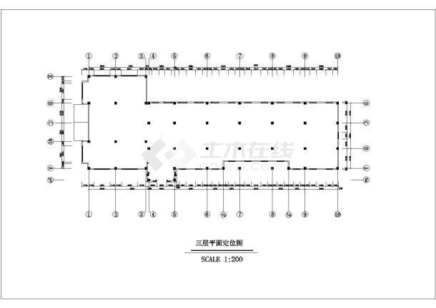 北京市丰台区某商业街6层框架结构商务酒店平立剖面设计CAD图纸-图一