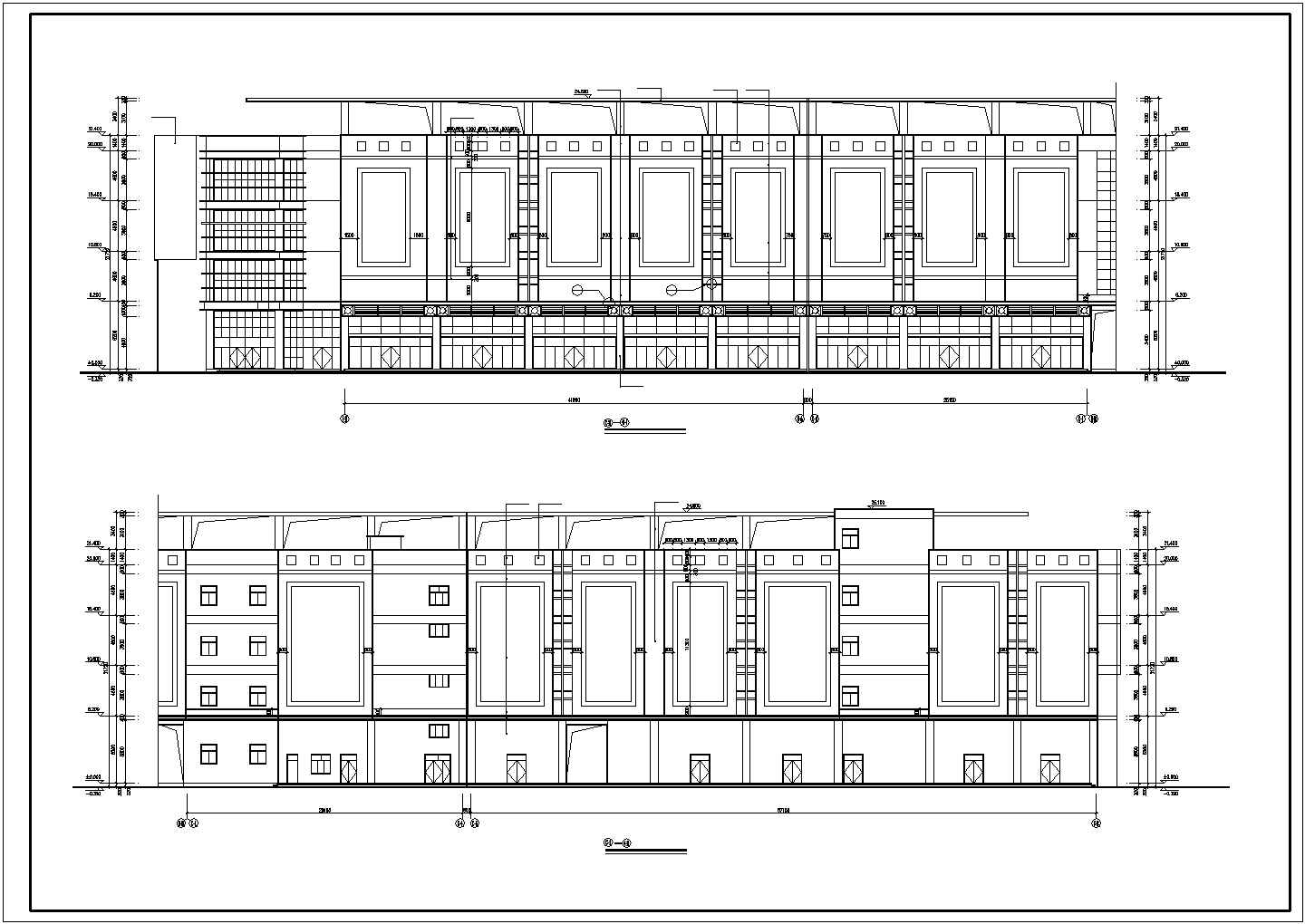 某经济开发区大型超级商场建筑设计方案CAD图纸