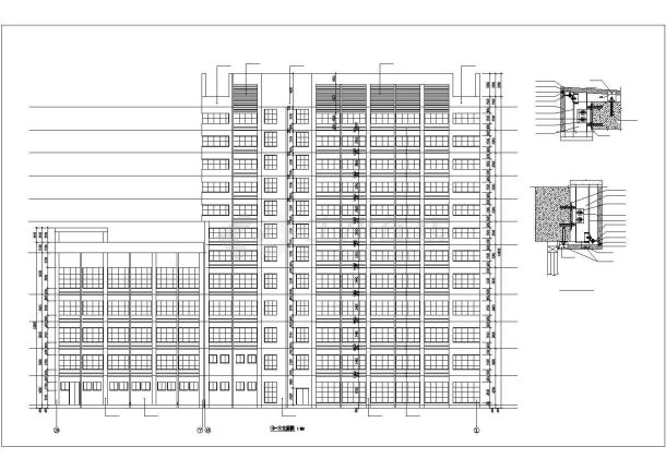某大型12层框剪结构商务酒店全套建筑设计CAD图纸（含地下1层）-图一