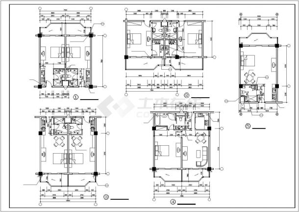 某经济开发区度假中心建筑设计全套方案CAD图纸-图二
