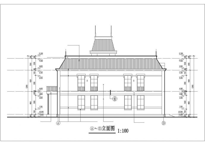 某经济开发区二层会所建筑设计全套方案CAD图纸_图1