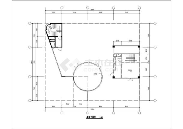 丽江市临街6800平米8层框架结构高档大酒店平立面设计CAD图纸-图一