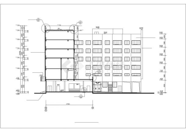 天津市市南区某临街13层星级酒店全套建筑设计CAD图纸（含地下室）-图二