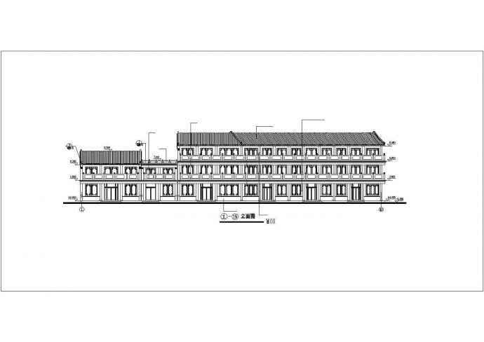 某经济开发区仿古街建筑设计全套方案CAD图纸_图1