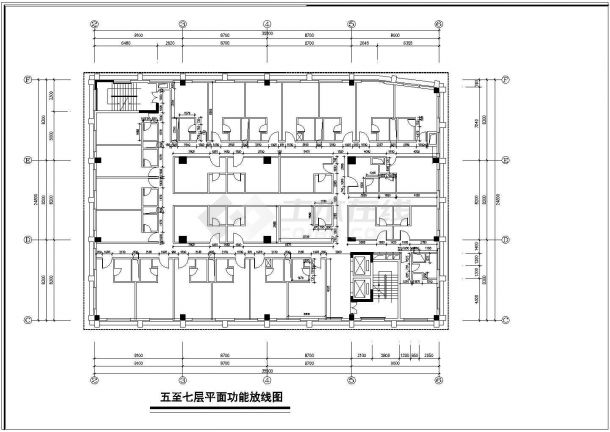 某经济开发区大酒店建筑设计全套方案CAD图纸-图二