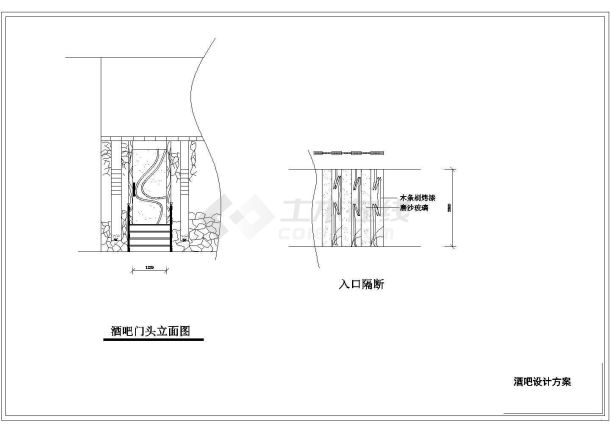 某经济开发区酒吧街建筑设计全套方案CAD图纸-图一