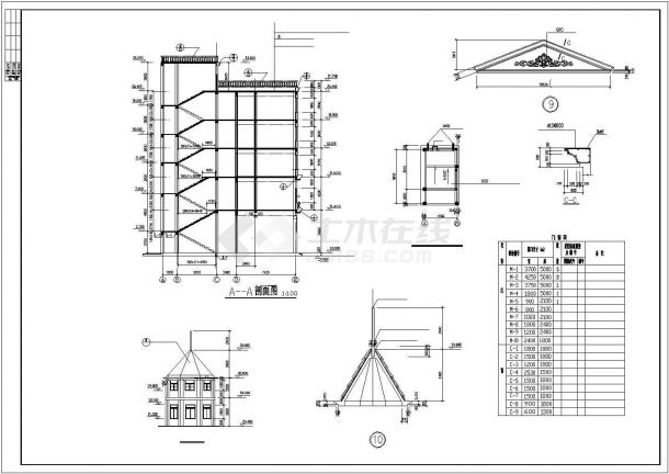 某经济开发区高级商业酒店建筑设计方案CAD图纸-图二