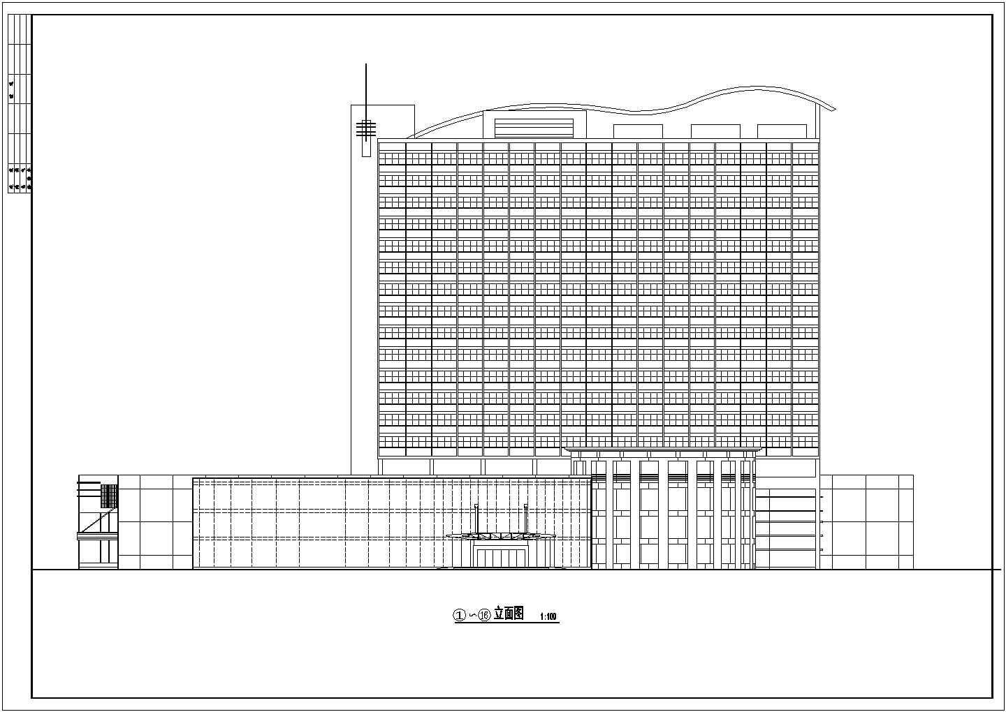 某经济开发区酒店客房建筑设计全套方案CAD图纸