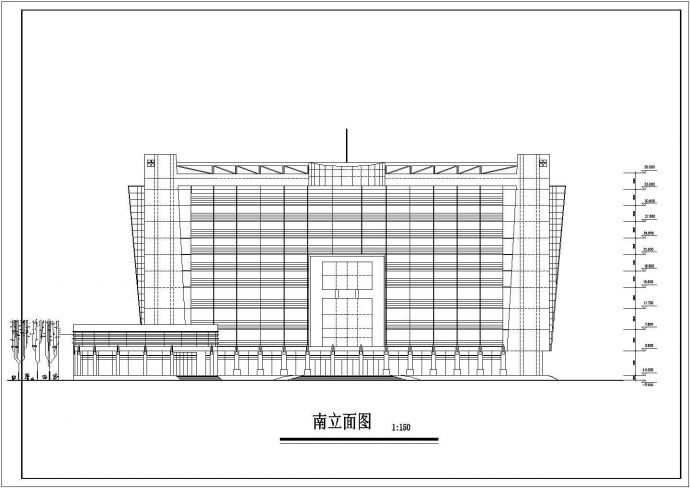 某经济开发区酒店建筑设计全套方案CAD图纸_图1