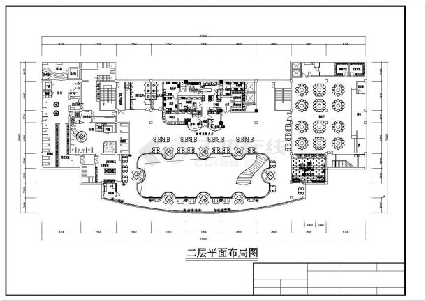 某经济开发区花园式高档酒店建筑设计全套方案CAD图纸-图二