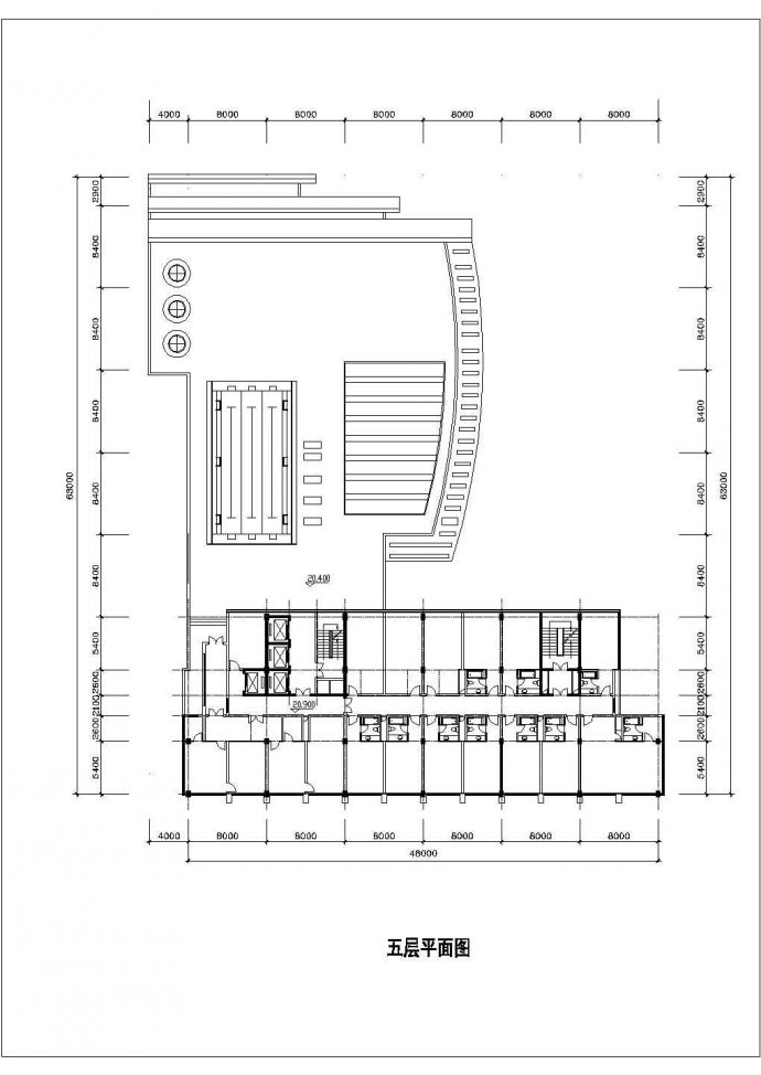 某经济开发区花园式高档酒店建筑设计平面方案CAD图纸_图1