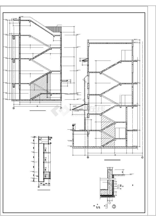 某经济发达区综合大楼建筑设计完整方案CAD图纸-图一