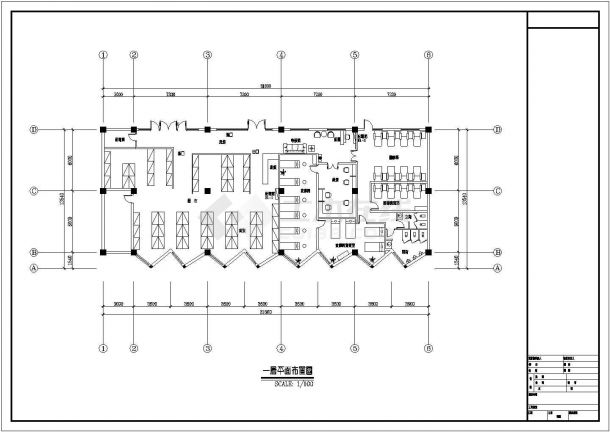 某娱乐宾馆工程平面图CAD图纸-图二