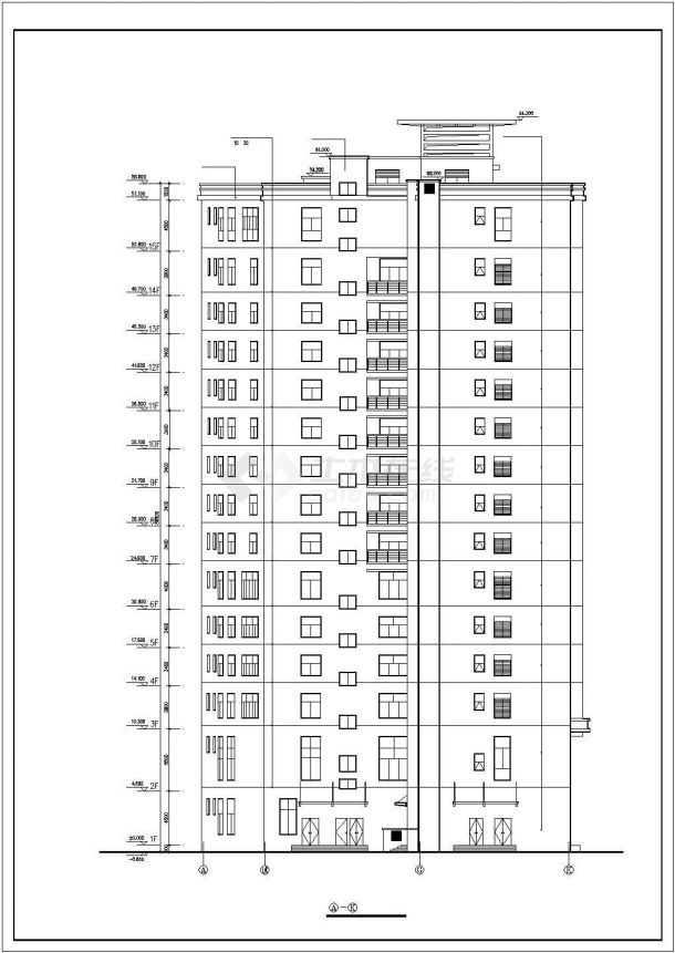 某经济发达区青年旅馆建筑设计全套方案CAD图纸-图一